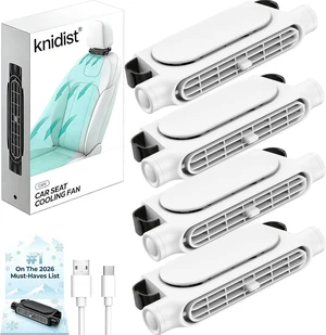 Car Seat Fan, Portable Car Fans for Backseat for Kids, USB Rechargeable Backseat Neck Cooling Air Conditioner Cooler Vent Clip on Fan with 3 Adjustable Wind Speeds Device for All Cars(White,4PCS) Car Seat Fan, Portable Car Fans for Backseat for Kids, USB Rechargeable Backseat Neck Cooling Air Conditioner Cooler Vent Clip on Fan with 3 Adjustable Wind Speeds Device for All Cars(White,4PCS)