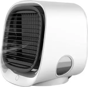 Desktop Cooler Fan USB-Powered Personal Cooling with 3 Adjustable Speeds Humidifying Angle Bladeless Design for Use Desktop Cooler Fan USB-Powered Personal Cooling with 3 Adjustable Speeds Humidifying Angle Bladeless Design for Use