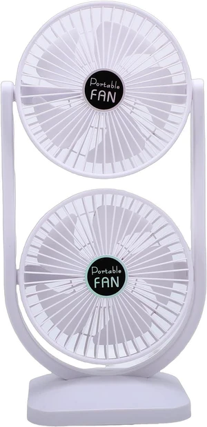 Rechargeable Dual Head Fan, USB Desk Fans with 3000mAh Battery, 3 Speeds Portable Floor Fan, Ideal for Home Office Indoor Use Rechargeable Dual Head Fan, USB Desk Fans with 3000mAh Battery, 3 Speeds Portable Floor Fan, Ideal for Home Office Indoor Use