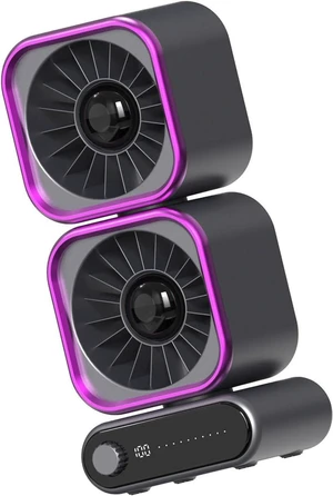 Two Head USB Desk Fan with 4000mAh Battery 100 Settings Adjustable Powerful Cooling for Home Smooth Function Double Motor Fan Two Head USB Desk Fan with 4000mAh Battery 100 Settings Adjustable Powerful Cooling for Home Smooth Function Double Motor Fan