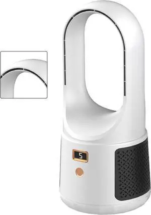 Low Noise Bladeless Tower Fan, 6 Speed Mode, USB Table Fan for LED Display for Office Dormitory (WHITE) Low Noise Bladeless Tower Fan, 6 Speed Mode, USB Table Fan for LED Display for Office Dormitory (WHITE)