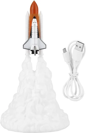 3D Printing Space Shuttle Lamp USB LED Children Baby Night Light Room Decor 110-220V (L (28cm/11.02in) Type A) 3D Printing Space Shuttle Lamp USB LED Children Baby Night Light Room Decor 110-220V (L (28cm/11.02in) Type A)