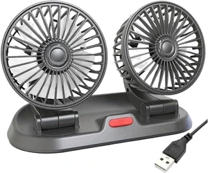 compatible Car Fan 360° Adjustable 3 Head Air Automotive Electric USB/12V/24V 2 Speeds Silent For Desk Office&Car(1 5V USB) compatible Car Fan 360° Adjustable 3 Head Air Automotive Electric USB/12V/24V 2 Speeds Silent For Desk Office&Car(1 5V USB)