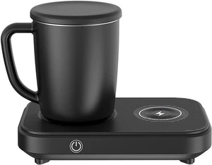 3 In1 Smart Self Heated Refrigeration Coffee Mug Wireless Charger Base Thermostatic Coaster for Work/Home US Plug 3 In1 Smart Self Heated Refrigeration Coffee Mug Wireless Charger Base Thermostatic Coaster for Work/Home US Plug