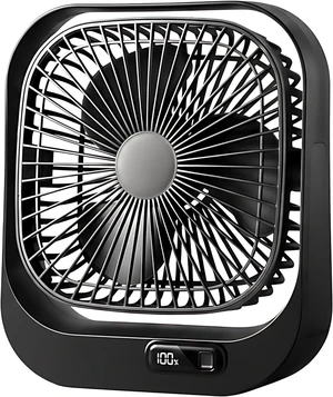 Usb Rechargeable Mini Desk Fan With Digital Display, 360°Adjust, 3-Speed, Table Fan With Oscillation, Type-C Charge, Cruise Ship Quiet Fan Usb Rechargeable Mini Desk Fan With Digital Display, 360°Adjust, 3-Speed, Table Fan With Oscillation, Type-C Charge, Cruise Ship Quiet Fan