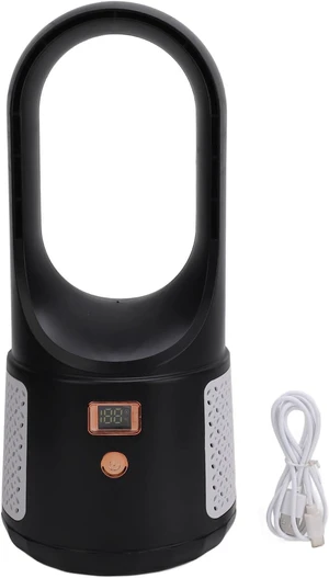 USB Desk Fan, 6 Speeds, Quiet Portable Bladeless Cooling Fan with Power Display, White - Safe Bladeless Design, Energy Efficient, Ideal for Home and Office (Black) USB Desk Fan, 6 Speeds, Quiet Portable Bladeless Cooling Fan with Power Display, White - Safe Bladeless Design, Energy Efficient, Ideal for Home and Office (Black)