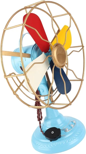 Jeanoko Vintage Table Fan Exquisite Antique Desk Fan for Showcase Decoration in Home Office for Friends And Family Metal 13.8 X 10.2 X 5.7in Jeanoko Vintage Table Fan Exquisite Antique Desk Fan for Showcase Decoration in Home Office for Friends And Family Metal 13.8 X 10.2 X 5.7in