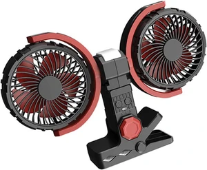 Desk Fan USB Rechargeable Quiet Cooling Portable Double Head for Home Outdoor Rechargeable Twin Head Desk Fan USB Rechargeable Quiet Cooling Portable Double Head for Home Outdoor Rechargeable Twin Head