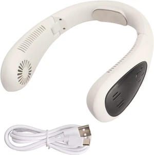 Bladeless Neck Fan USB Rechargeable 360 Degree Air Outlet 3 Adjustable Levels LED Display Wearable Fan for Outdoor White Bladeless Neck Fan USB Rechargeable 360 Degree Air Outlet 3 Adjustable Levels LED Display Wearable Fan for Outdoor White