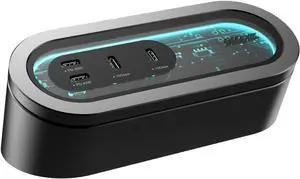 DK-HUB2 Transparent RGB Magnetic USB-C Hub 10Gbps 4-Port, 3X USB-C 3.2 Gen2 + 1x USB-A, 45W Charging Stand for Phone/SSD (Silver) DK-HUB2 Transparent RGB Magnetic USB-C Hub 10Gbps 4-Port, 3X USB-C 3.2 Gen2 + 1x USB-A, 45W Charging Stand for Phone/SSD (Silver)
