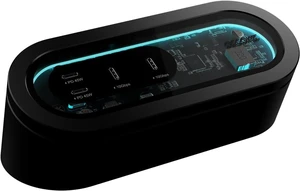 DK-HUB2 Transparent RGB Magnetic USB-C Hub 10Gbps 4-Port, 3X USB-C 3.2 Gen2 + 1x USB-A, 45W Charging Stand for Phone/SSD (Black) DK-HUB2 Transparent RGB Magnetic USB-C Hub 10Gbps 4-Port, 3X USB-C 3.2 Gen2 + 1x USB-A, 45W Charging Stand for Phone/SSD (Black)