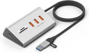 USB 3.2 Type C Hubs 10Gbps Fast Speed Expansion Card Reader for Tablets Aluminum Builts USB C Hubs Aluminum Multiports USB 3.2 Type C Hubs 10Gbps Fast Speed Expansion Card Reader for Tablets Aluminum Builts USB C Hubs Aluminum Multiports