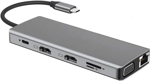 Lightweight 12 in 1 USB C Dock with Video Output HDTV Display a Rapid Storage Card Reader Fast Power for Computer C to HDTV Adapters Lightweight 12 in 1 USB C Dock with Video Output HDTV Display a Rapid Storage Card Reader Fast Power for Computer C to HDTV Adapters