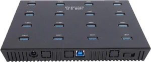 EBTOOLS USB 3.0 Hub, 16 Port USB 3.0 Splitter with Individual LED Short Circuit Alert and 5Gbps Data Transfer, for Flash Drive Card Reader Batch Testing Data Copying PC Laptop (US Plug) EBTOOLS USB 3.0 Hub, 16 Port USB 3.0 Splitter with Individual LED Short Circuit Alert and 5Gbps Data Transfer, for Flash Drive Card Reader Batch Testing Data Copying PC Laptop (US Plug)