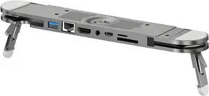 7 Port USB C Laptop Stand Dock 4K60Hz PD100W Charging Gigabit Ethernet USB3.0 Port Foldable for Notebook Foldable USB C Dock 7 Port USB C Laptop Stand Dock 4K60Hz PD100W Charging Gigabit Ethernet USB3.0 Port Foldable for Notebook Foldable USB C Dock