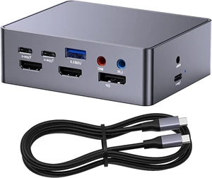 Intelligent 16 in 1 USB C Hubs Adapters Plugs Play 5Gbps Data Transfer 4K HDTV Output for Devices Multiple Display Docking Station for Laptop Intelligent 16 in 1 USB C Hubs Adapters Plugs Play 5Gbps Data Transfer 4K HDTV Output for Devices Multiple Display Docking Station for Laptop