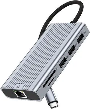 Aluminum Alloy USB C Dock Double 4K HDTV Output 10Gbps Data Transfer PD100W Fast Charging for Double Monitors Adapter Aluminum Alloy USB C Dock Double 4K HDTV Output 10Gbps Data Transfer PD100W Fast Charging for Double Monitors Adapter