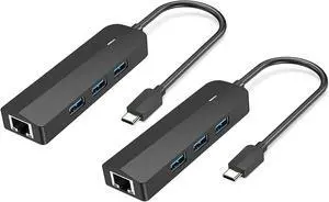 Type C Adapter with 1000Mbps Ethernet Port and 3 Super Speed USB3.0 Port for Data Transfer and Cored Connection USB C Center with Ethernet Type C Adapter with 1000Mbps Ethernet Port and 3 Super Speed USB3.0 Port for Data Transfer and Cored Connection USB C Center with Ethernet