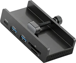 Space Saving USB C Hub with Adjustable Mount and Various Ports for Professional Environments Clip on USB C Hub Space Saving USB C Hub with Adjustable Mount and Various Ports for Professional Environments Clip on USB C Hub