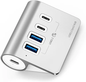 USB Splitter, 10Gbps USB 3.2 Hubs Aluminum Powered PD60W Charging Type C Splitter with Power Adapter for PC Accessories USB Splitter, 10Gbps USB 3.2 Hubs Aluminum Powered PD60W Charging Type C Splitter with Power Adapter for PC Accessories