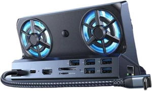 13 in 1 Docking Station with 5 USB 3 0 and 2 0 Ports Dual Cooling Fan HDMI 4K at 60Hz 100W Power Delivery Compatible with Legion Go 13 in 1 Docking Station with 5 USB 3 0 and 2 0 Ports Dual Cooling Fan HDMI 4K at 60Hz 100W Power Delivery Compatible with Legion Go