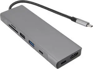 USB C Hub, 8 in 1 Aluminum Alloy Type C Hub with 4K Video Output, for StudioDisplay Pro Display X D R AR Smart Glasses USB C Hub, 8 in 1 Aluminum Alloy Type C Hub with 4K Video Output, for StudioDisplay Pro Display X D R AR Smart Glasses
