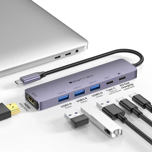 USB C HUB,USB C to 4K30hz HD Multi-Port Adapter,3USB 3.0 Ports and 1 5Gbps USB-C Data Ports,USB cSplitter with 4K30hz HD Port and PD 100W SmartCharging USB C HUB,USB C to 4K30hz HD Multi-Port Adapter,3USB 3.0 Ports and 1 5Gbps USB-C Data Ports,USB cSplitter with 4K30hz HD Port and PD 100W SmartCharging