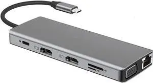 12-in-1 USB C Hubs with Ethernet Port Video Output Fast Data Transfer and W Fast Performance for Laptop Computer C Hubs 12-in-1 USB C Hubs with Ethernet Port Video Output Fast Data Transfer and W Fast Performance for Laptop Computer C Hubs