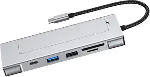 8 In1 USB Hubs for HDDs Expansion Supporting Fast Speed 10Gbps USB 3.2 Data Transfer Multiple Port Including a C HDTV Ethernet and Card Reader Heat Dissipation Dock 8 In1 USB Hubs for HDDs Expansion Supporting Fast Speed 10Gbps USB 3.2 Data Transfer Multiple Port Including a C HDTV Ethernet and Card Reader Heat Dissipation Dock