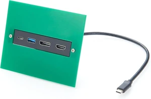 Panel Mount 4-in-1 USB C Hub Dual Monitor, 4K@60Hz HDMI & DisplayPort, 10Gbps USB-C & USB-A Data Ports, USB-C Multiport Adapter for Control Cabinets, Industrial PC, Enclosure (1.5M) Panel Mount 4-in-1 USB C Hub Dual Monitor, 4K@60Hz HDMI & DisplayPort, 10Gbps USB-C & USB-A Data Ports, USB-C Multiport Adapter for Control Cabinets, Industrial PC, Enclosure (1.5M)