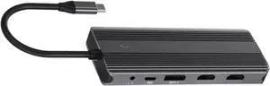 USB C Docking Stations 11 in 1 Offering HDTV and DP 4K Video USB3.0 Card Reader 100WPD for Laptop USB C Hubs USB C Docking Stations 11 in 1 Offering HDTV and DP 4K Video USB3.0 Card Reader 100WPD for Laptop USB C Hubs