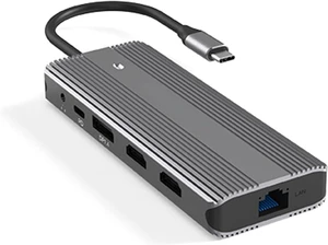 USB C Hubs 11 in 1 Providing HDTV 4K @ 60Hz DisplayPort RJ45 USB Charging Port Music Output for Laptop Multiports Hubs USB C Hubs 11 in 1 Providing HDTV 4K @ 60Hz DisplayPort RJ45 USB Charging Port Music Output for Laptop Multiports Hubs