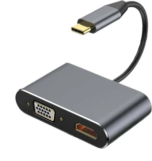 USB C Hub 4 in 1 Type C 3.0 Adapter to 4K HDMI HDTV VGA USB 3.0 PD Fast Charge Splitter Compatible with Notebook Laptop Computer USB C Hub 4 in 1 Type C 3.0 Adapter to 4K HDMI HDTV VGA USB 3.0 PD Fast Charge Splitter Compatible with Notebook Laptop Computer