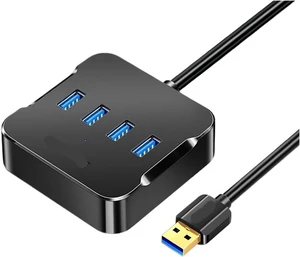 USB Hub 4 Ports Multiple USB 3 Hub Quick Sync USB Splitter for Extender for A Port PC Desktop and More USB Hub 4 Ports Multiple USB 3 Hub Quick Sync USB Splitter for Extender for A Port PC Desktop and More