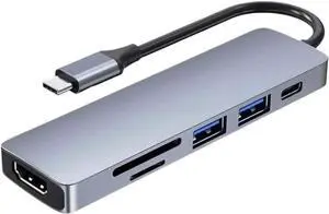 USB 3.0 Type C Hub to HDMI Adapter 4K Thunderbolt 3 USB C Hub with USB 3.0 TF SD Reader Slot PD Compatible with Pro Air Mate USB 3.0 Type C Hub to HDMI Adapter 4K Thunderbolt 3 USB C Hub with USB 3.0 TF SD Reader Slot PD Compatible with Pro Air Mate