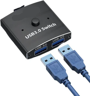 USB 3.0 Switch Selector 5Gbps 2 in 1 Out USB Switch Two Way Sharer Compatible with Printer Keyboard Mouse USB 3.0 Switch Selector 5Gbps 2 in 1 Out USB Switch Two Way Sharer Compatible with Printer Keyboard Mouse