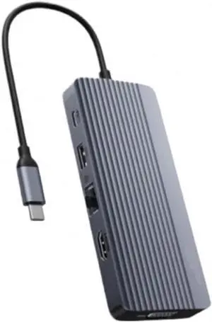 10 in 1 USB C Hub with Dual Display 4K HDMI and 100W Max Power Delivery Compatible with Laptops 10 in 1 USB C Hub with Dual Display 4K HDMI and 100W Max Power Delivery Compatible with Laptops