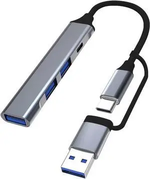 USB C Hub USB Hub 3, Aluminum 4 in 1 USB Extender, USB Splitter with USB 3, 3 X USB 2.0 and 1 USB C Ports USB Distributor(C to 3 USB-A) USB C Hub USB Hub 3, Aluminum 4 in 1 USB Extender, USB Splitter with USB 3, 3 X USB 2.0 and 1 USB C Ports USB Distributor(C to 3 USB-A)
