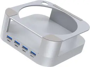 4 Port USB a Type C Hubs Adapter for with Aluminum Alloy Cooling Stand and Power Button Access Ventilated Hubs 4 Port USB a Type C Hubs Adapter for with Aluminum Alloy Cooling Stand and Power Button Access Ventilated Hubs