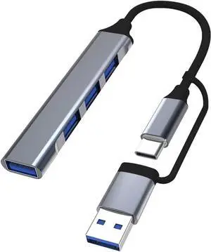 USB C Hub USB Hub 3, Aluminum 4 in 1 USB Extender, USB Splitter with USB 3, 3 X USB 2.0 and 1 USB C Ports USB Distributor(4 USB-A) USB C Hub USB Hub 3, Aluminum 4 in 1 USB Extender, USB Splitter with USB 3, 3 X USB 2.0 and 1 USB C Ports USB Distributor(4 USB-A)