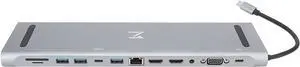Multiport USB C Hub Adapter 12 in 1 RJ45 USB 3.0 for 100W PD Fast Charging 4K 30Hz HD External Display for Andriod Users (Grey) Multiport USB C Hub Adapter 12 in 1 RJ45 USB 3.0 for 100W PD Fast Charging 4K 30Hz HD External Display for Andriod Users (Grey)
