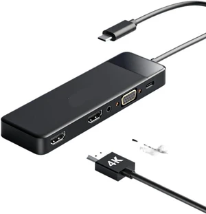 USB HUB with 2 HDMI 4K30Hz and VGA Type C USB 3.0 5Gbps 100W Power SD TF Card Reader for Switch USB HUB with 2 HDMI 4K30Hz and VGA Type C USB 3.0 5Gbps 100W Power SD TF Card Reader for Switch
