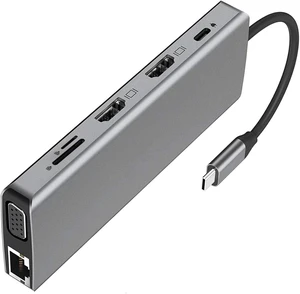 Multiport USB C Hub with Ethernet Port Full Resolution Video Output for HDTV Display Laptop 87W Fast Charging Portable C Hub Multiport USB C Hub with Ethernet Port Full Resolution Video Output for HDTV Display Laptop 87W Fast Charging Portable C Hub