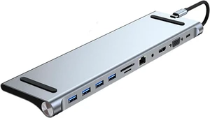 11 in 1 USB C Dock with 4K HDMI-Compatible V/GA Ethernet Multiport Adapter 100W PD SD/TF for Surface/HP/Dell/Lenovo/MacBook(10 in 1 USB C Hub) 11 in 1 USB C Dock with 4K HDMI-Compatible V/GA Ethernet Multiport Adapter 100W PD SD/TF for Surface/HP/Dell/Lenovo/MacBook(10 in 1 USB C Hub)