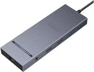 12-in-1 USB HUB Type-C to 2HDMI 4K120Hz DP USB3.2 10Gbps SD/TF RJ45 PD100W for Mac Book Laptop Accessories Docking(7-in-1 2HDMI) 12-in-1 USB HUB Type-C to 2HDMI 4K120Hz DP USB3.2 10Gbps SD/TF RJ45 PD100W for Mac Book Laptop Accessories Docking(7-in-1 2HDMI)
