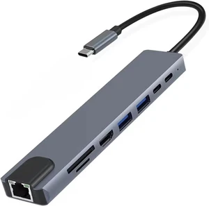 11 Ports USB C HUB Docking Station RJ45 Adapter to HDMI-Compatible 4K V/GA SD/TF Card 3.5MM AUX 11-in-1 for PC Splitter(8-in-1 rj45) 11 Ports USB C HUB Docking Station RJ45 Adapter to HDMI-Compatible 4K V/GA SD/TF Card 3.5MM AUX 11-in-1 for PC Splitter(8-in-1 rj45)