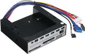5.25 Inch Front Panel Expansion Hub with 3 USB3.0 2 USB2.0 Ports 5-in-1 Card Reader Support One-Key Backup Panel 5.25 Inch Front Panel Expansion Hub with 3 USB3.0 2 USB2.0 Ports 5-in-1 Card Reader Support One-Key Backup Panel