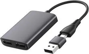 KESYOO Type-c USB Hub Adapter Dual Port Expander with Converter for Dual Monitor Display Plug and Play KESYOO Type-c USB Hub Adapter Dual Port Expander with Converter for Dual Monitor Display Plug and Play