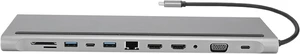 Aramox 12-in-1 Docking Station Aluminium Alloy USB Hub with Dual and VGA Ports for Type C Laptops and Fast Charging Aramox 12-in-1 Docking Station Aluminium Alloy USB Hub with Dual and VGA Ports for Type C Laptops and Fast Charging