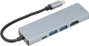 USB C Hub 5 in 1, USB Hub with Ethernet Port, Speed Data, Aluminum Alloy USB C Hub for Computer Tablet, Includes 100W PD Charging Port, 4K, 2 USB Ports USB C Hub 5 in 1, USB Hub with Ethernet Port, Speed Data, Aluminum Alloy USB C Hub for Computer Tablet, Includes 100W PD Charging Port, 4K, 2 USB Ports